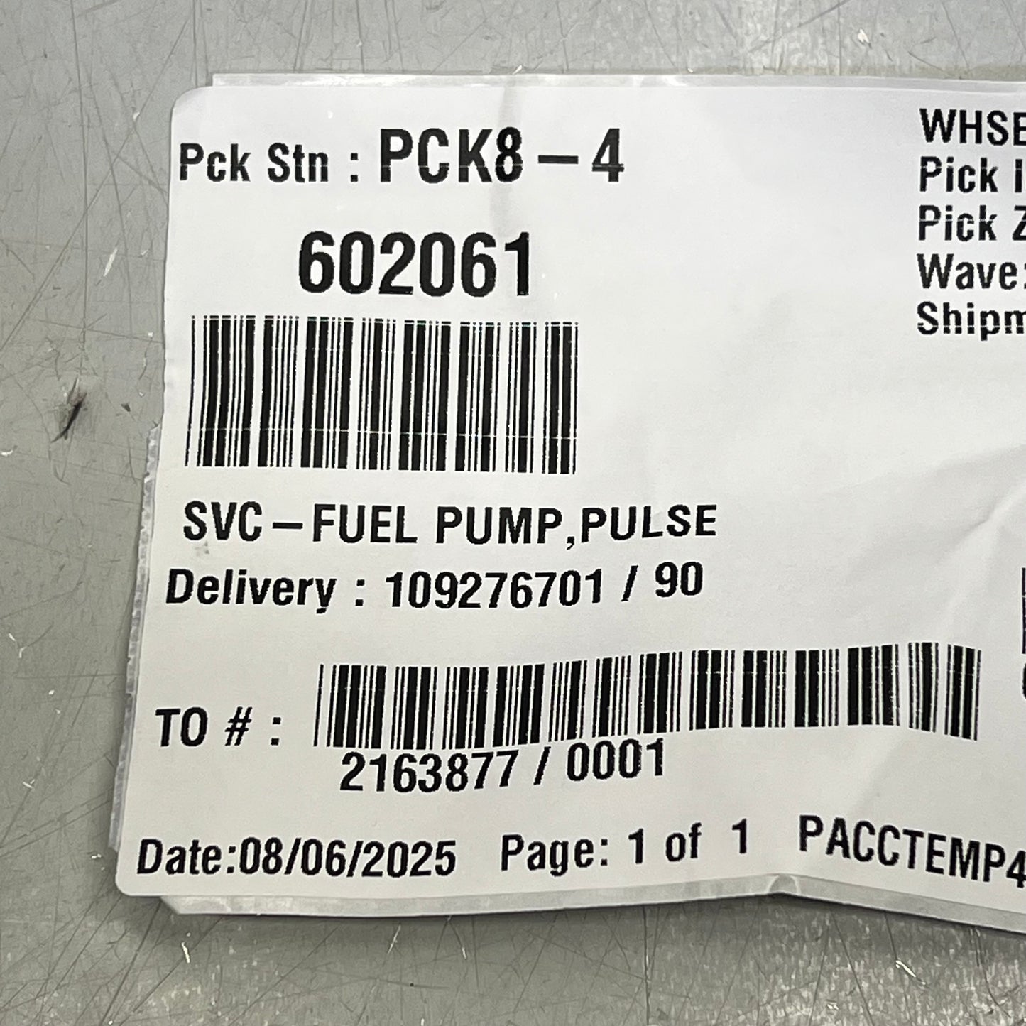 EZGO SVC Fuel Pump Pulse Genuine OEM Fits 1/4" Fuel Line Black 602061