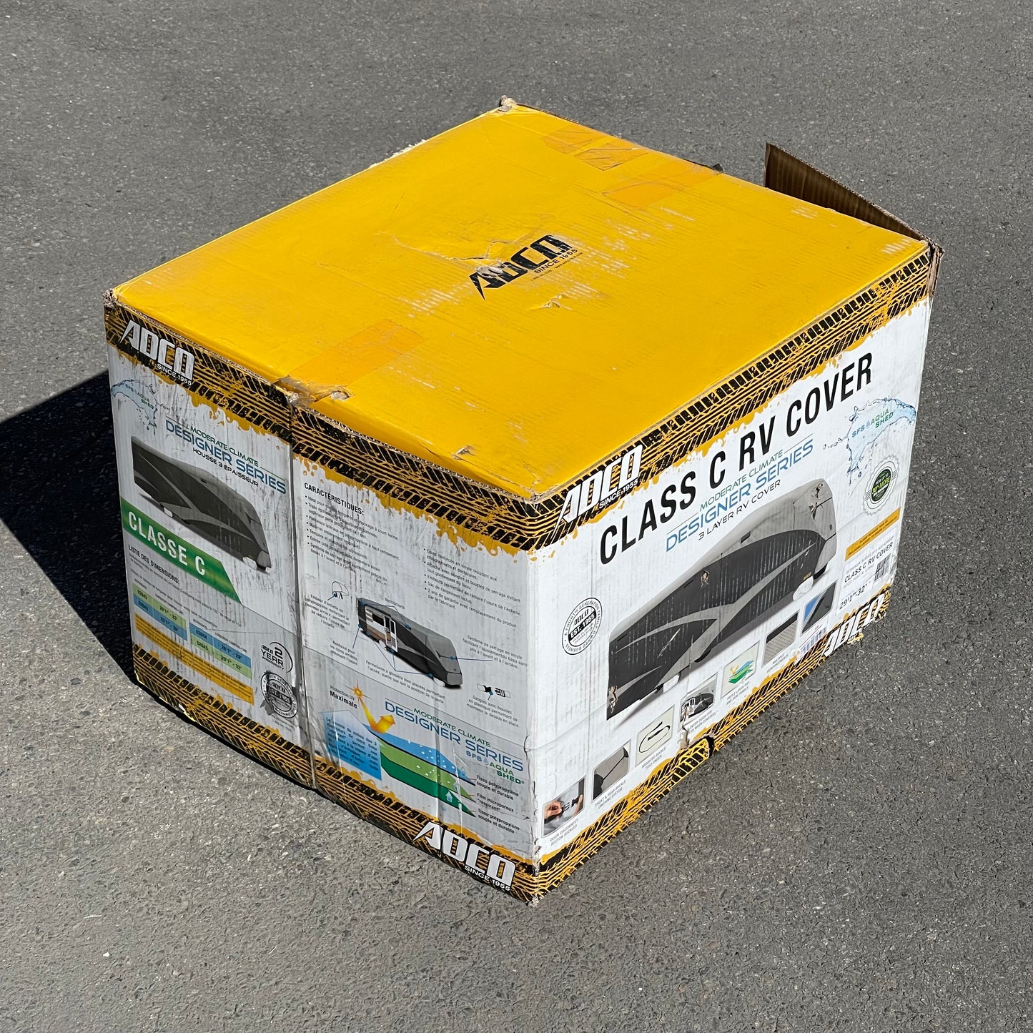 ADCO SFS Aqua Shed Class C 3-Layer RV Cover up to 102" W & 114" T Grey 52845