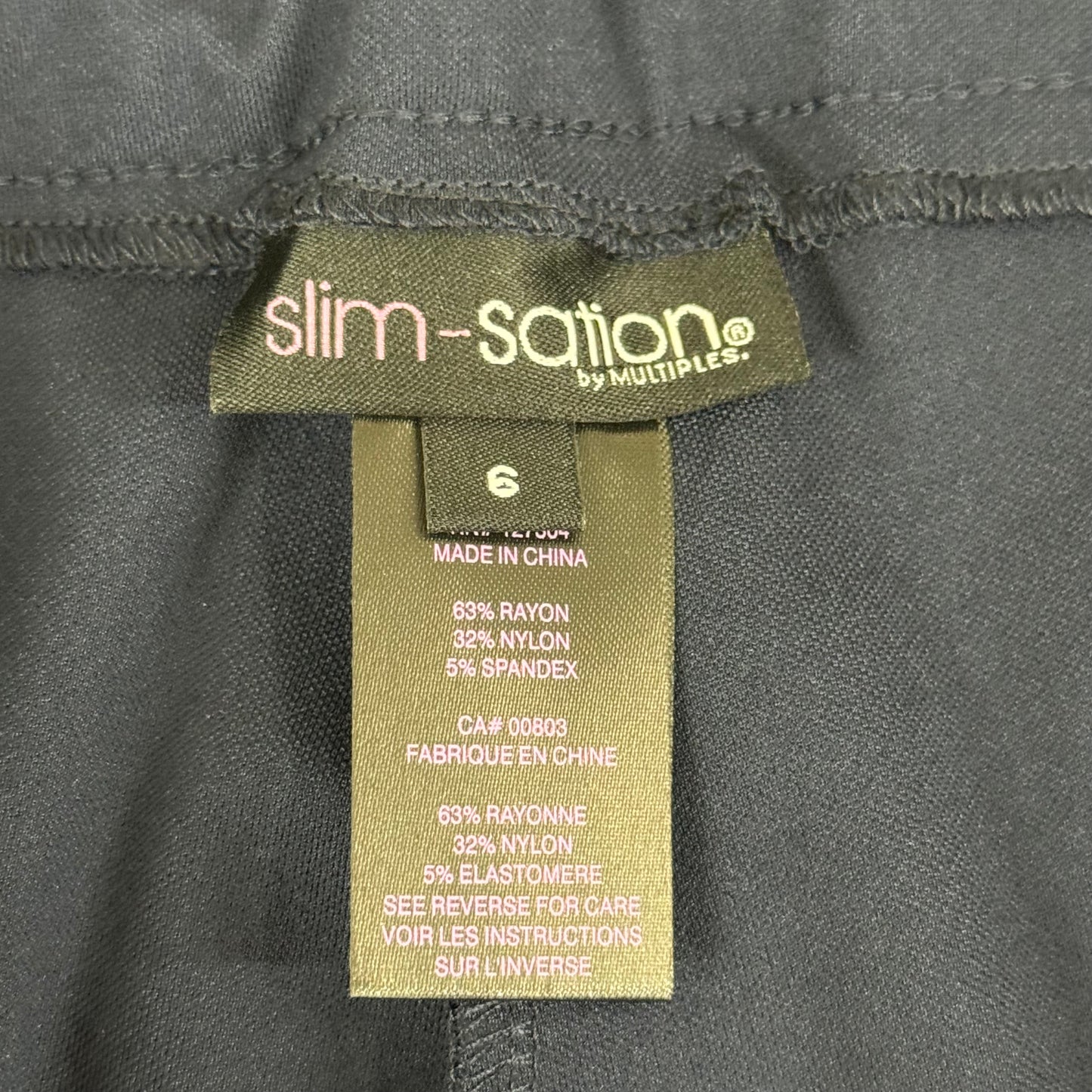 MULTIPLES Ankle Pants Petite Women's Sz 6 Midnight M48716PM