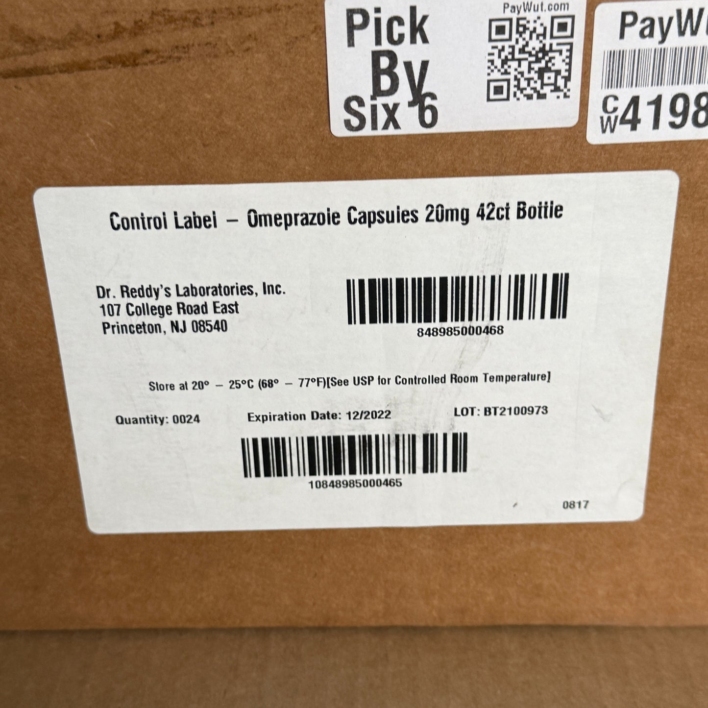 ZA@ Pallet of OMEPRAZOLE Delayed-Release 20 mg Acid Reducer *EXPIRED 12/22* (AS-IS)