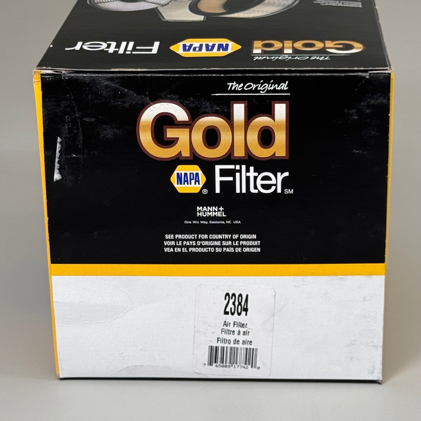 NAPA The Original Gold Air Filter Cellulose Media Material 2.52" Inside Dia 2384