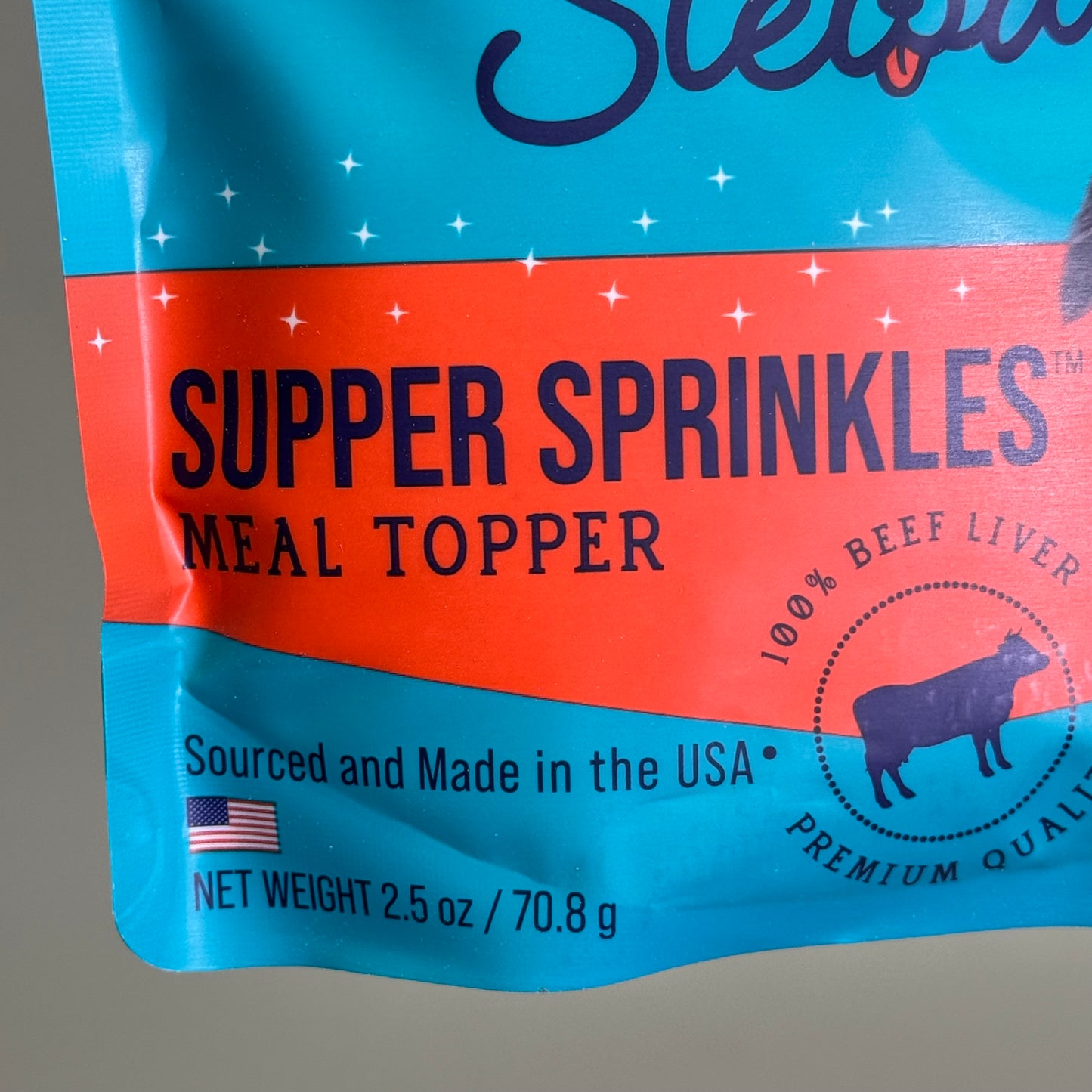 STEWART (12 PACK) Supper Sprinkles Beef Liver Meal Topper 2.5 oz BB 10/25