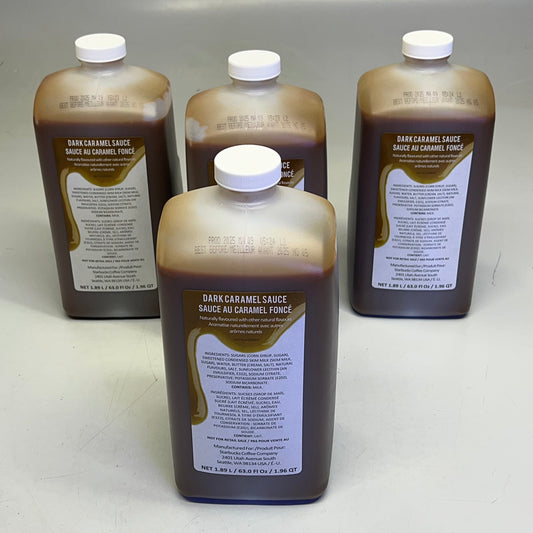 ZA@ STARBUCKS (4 PACK) Dark Caramel Sauce for Beverages 1.89 L BB 11/25 A