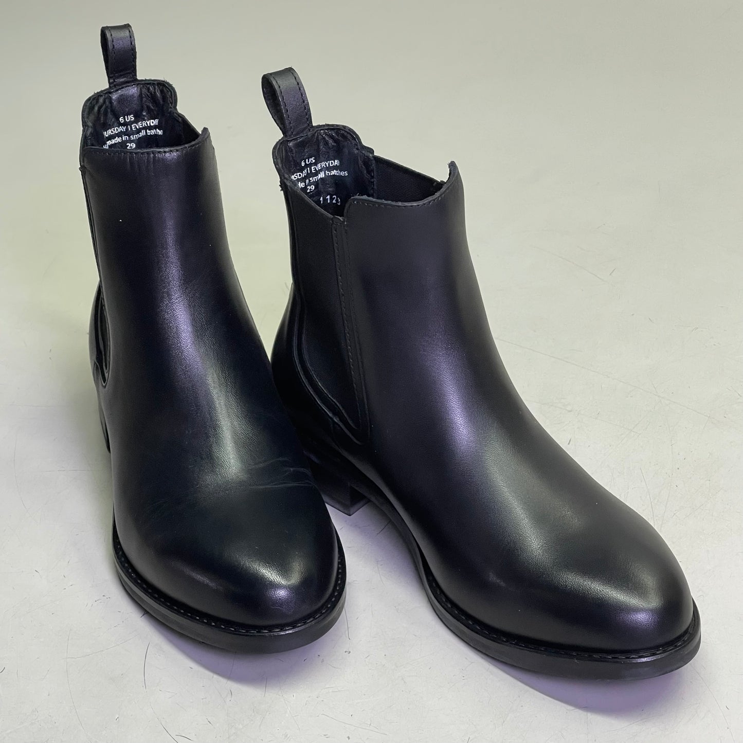 THURSDAY BOOT CO. Duchess Boot Women's 6 Black Leather DCSBPA6