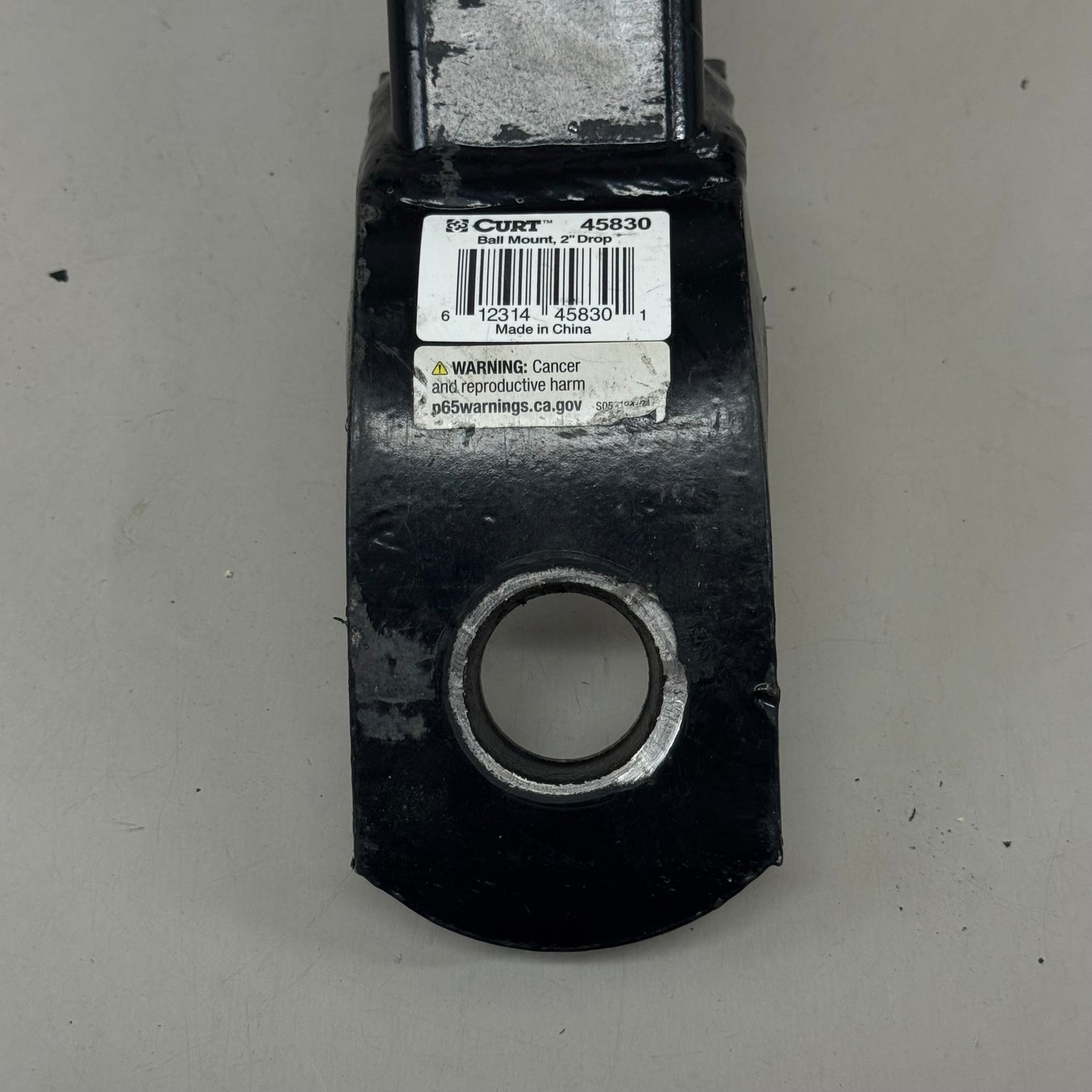 CURT Ball Mount Hitch Steel Shank No Ball 12" Overall Length Black 50700C-R1 (As-Is See Images)