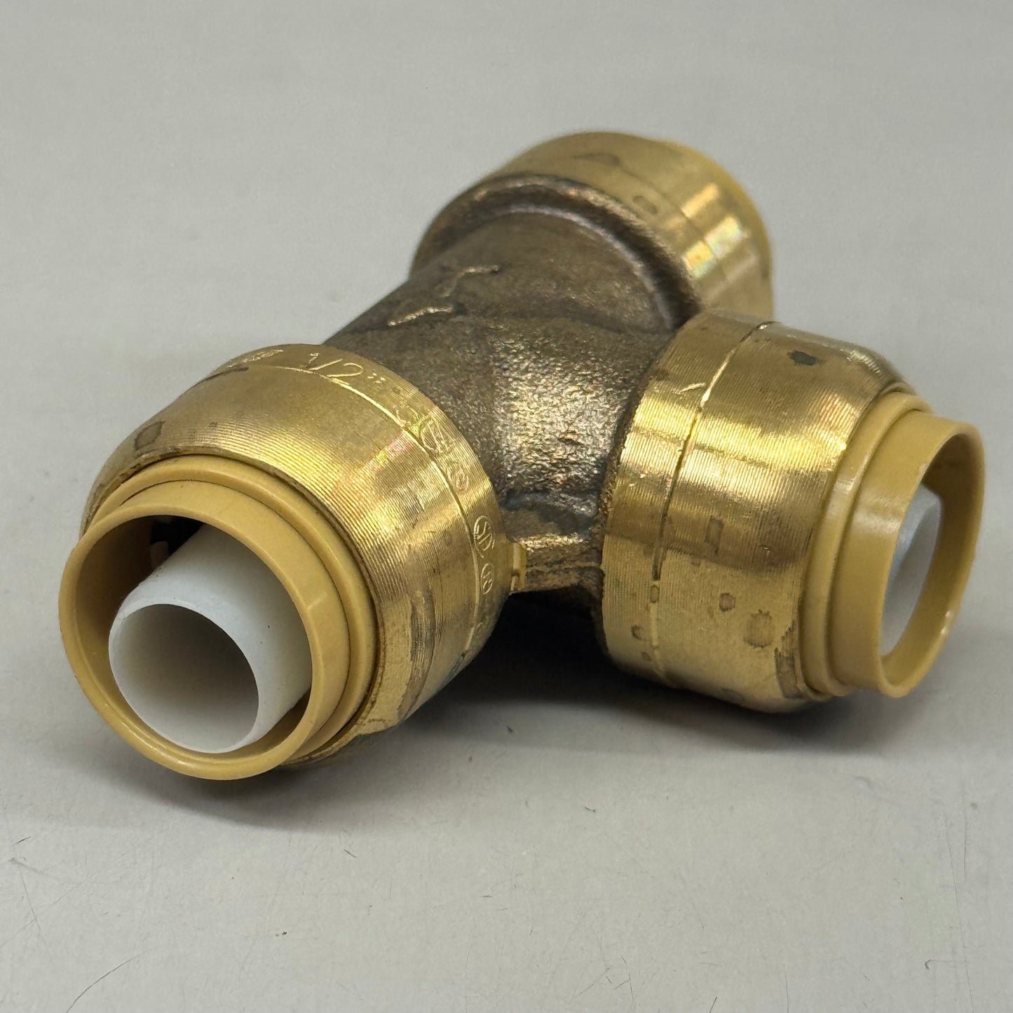 SHARKBITE Push To Connect Tee 1/2"x1/2"x1/2" Brass U362LFA