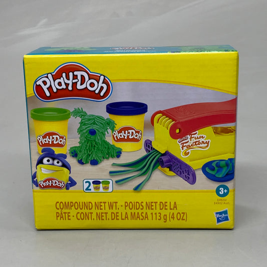 ZA@ HASBRO Play-Doh Mini Fun Factory Shape Making Dog Set 2 Color of 2oz Dough Containers 195166233802