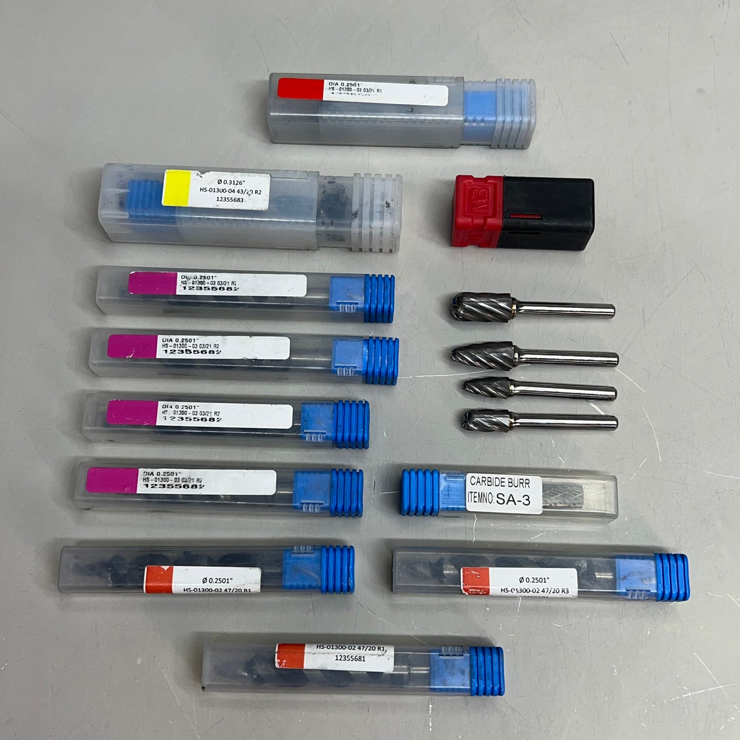 (LOT OF 15) Assorted Heavy Duty Drill Bits HS-01300-04 HS-01300-02 HS-01300-03