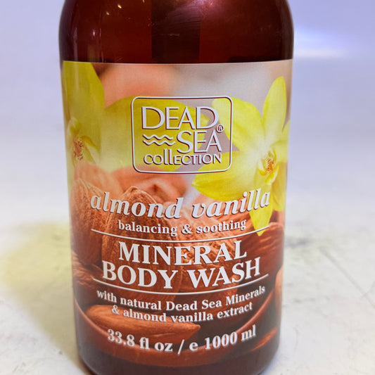 DEAD SEA COLLECTION (2 PACK) Almond Vanilla Mineral Body Wash 33.8 Fl |Oz