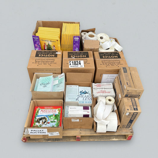 ZA@ Pallet of MIXED Books, Sticker Labels, Soy Shortening, Red Pepper Flakes & Soap Dispensers