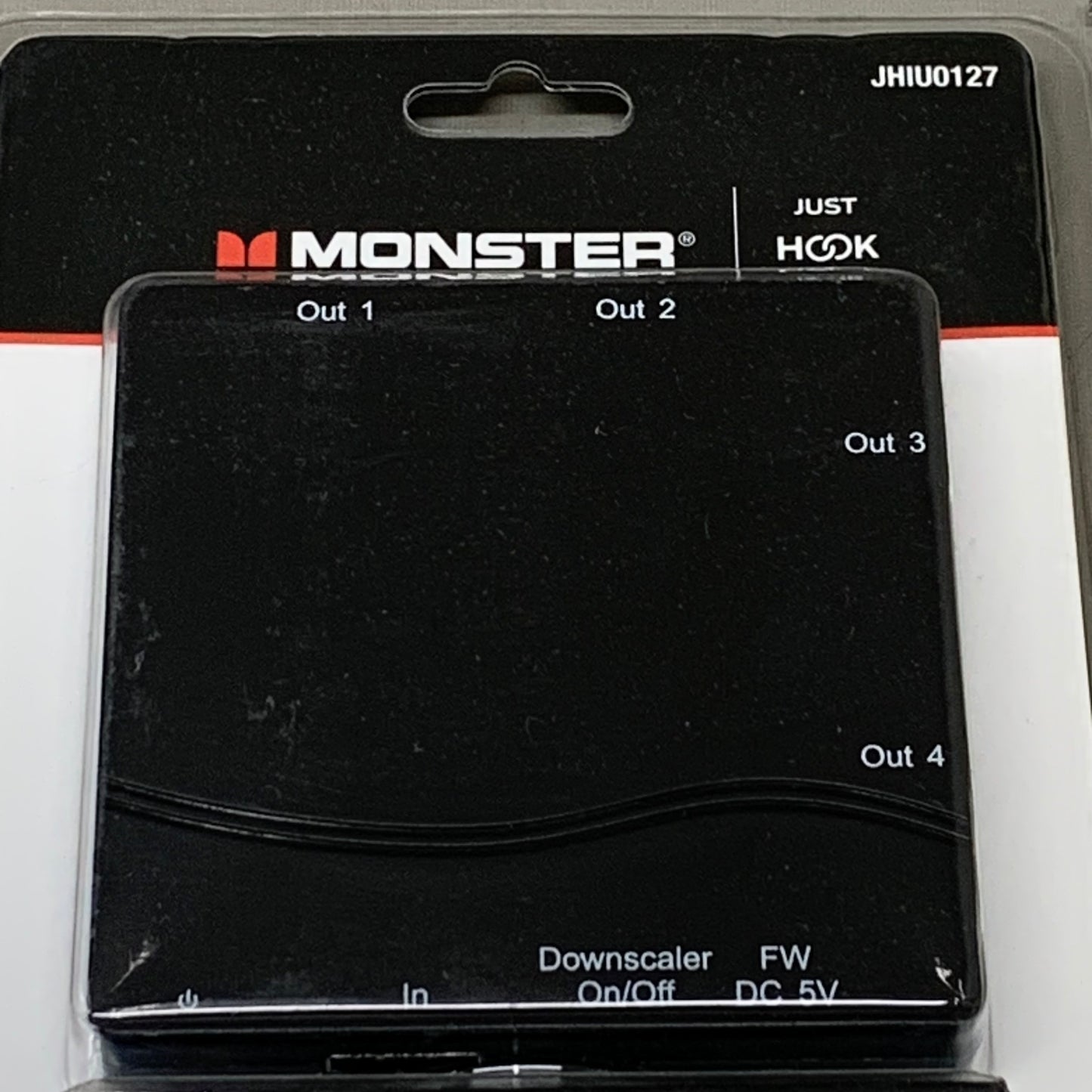 MONSTER 4K 4-Way HDMI Splitter 3"x3"Black JHIU0127