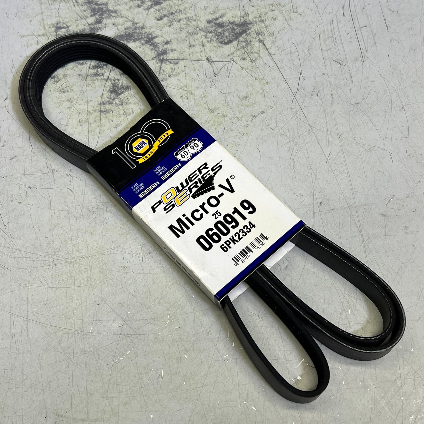 NAPA Power Series Automotive V-Ribbed Belt K06 13/16" X 92 3/8" Black 25060919