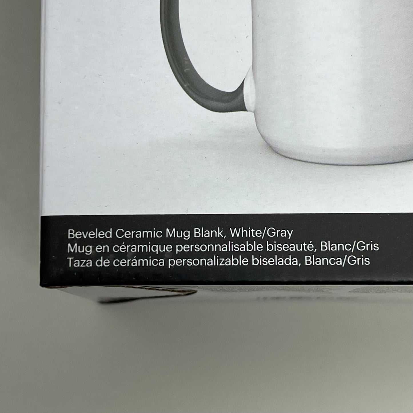 CIRCUT (10 Pack) Ceramic Mug Blank Grey Handle & Interior Infusible Ink White & Grey 15oz