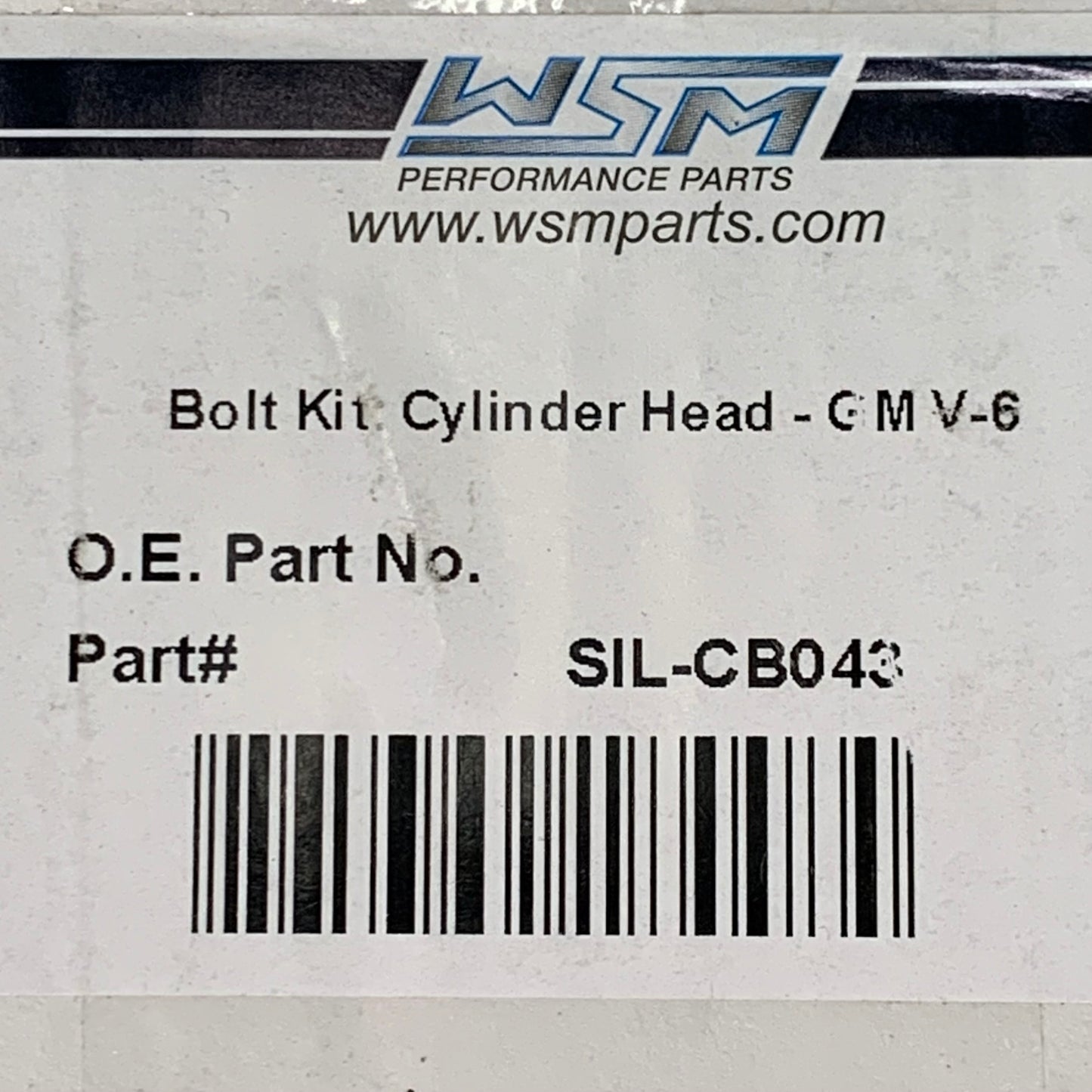 WSM 26 Bolt Kit Cylinder Head G-M-V-6 Various Sizes Black SIL-CB043