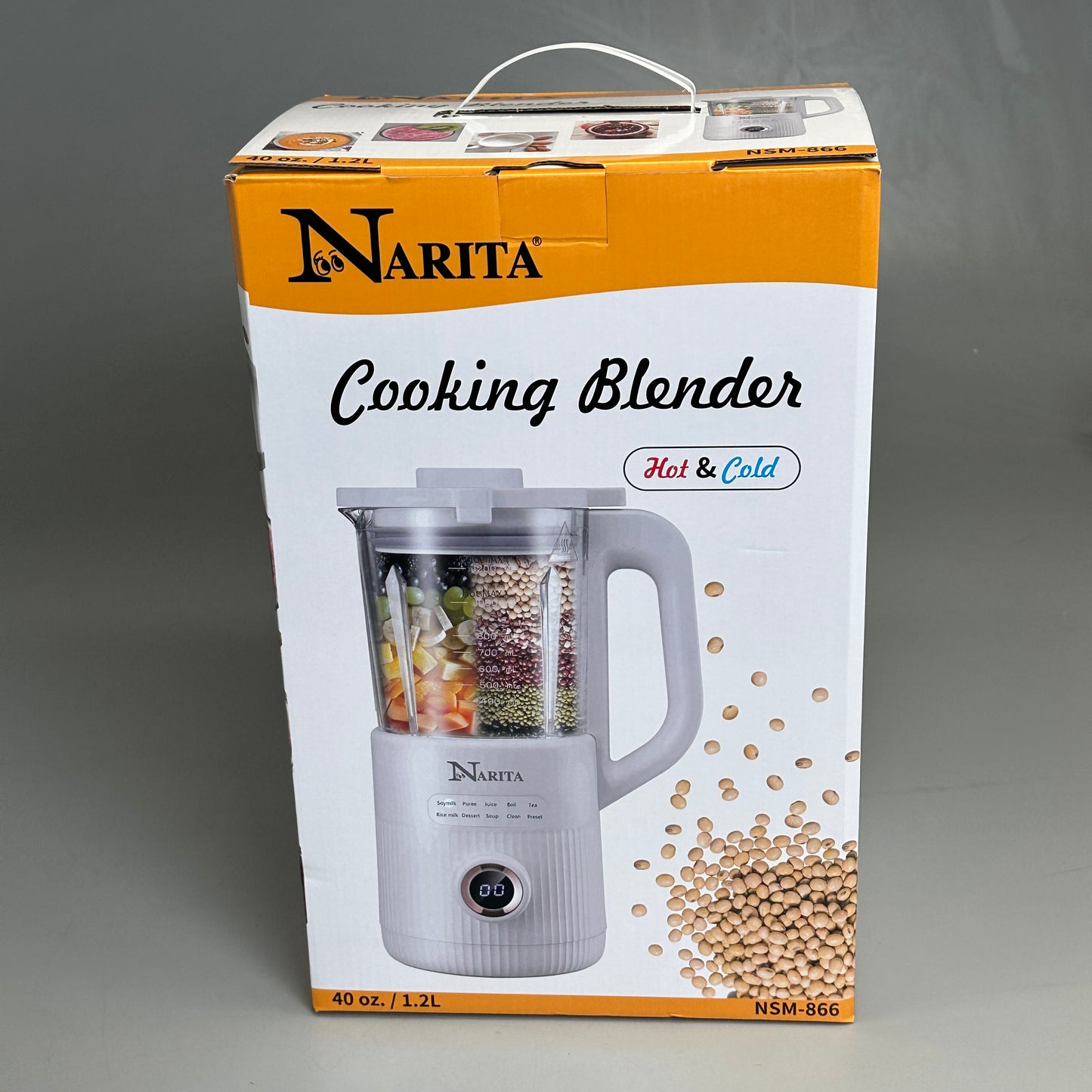 NARITA Cooking Blender Soy Milk Maker Hot & Cold 40 oz NSM-866