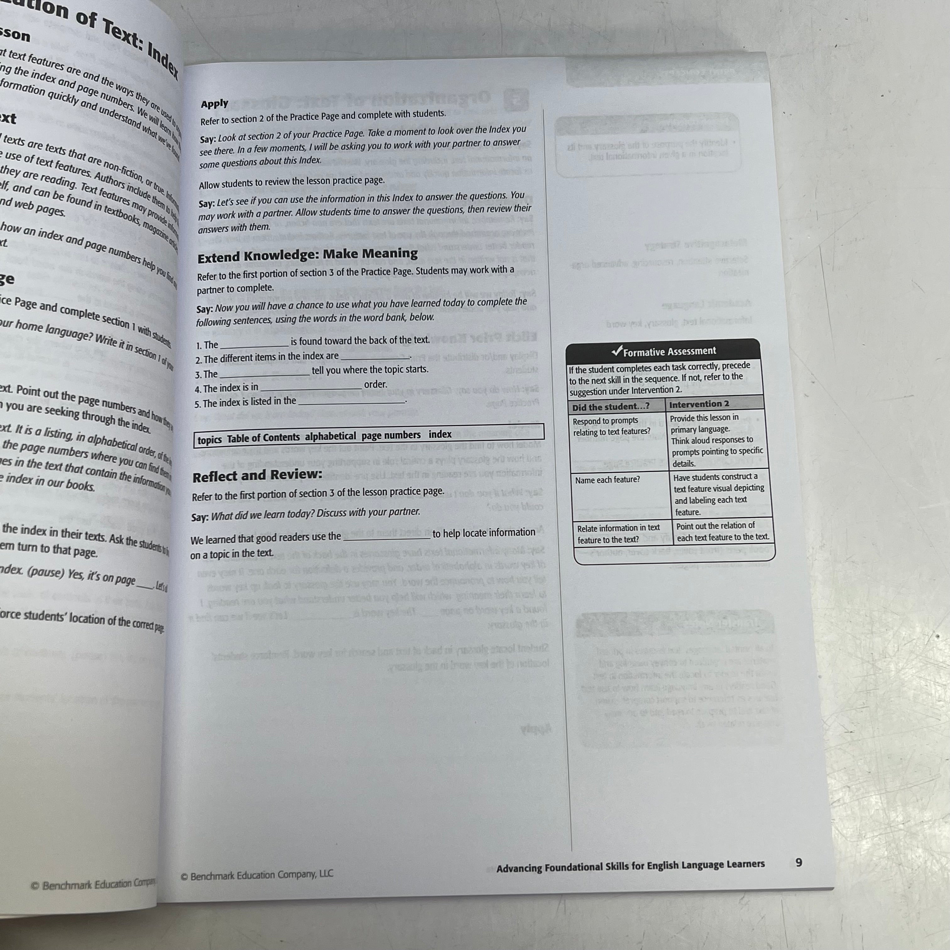 BENCHMARK Advancing Foundational Skills For English Learners Gr 6