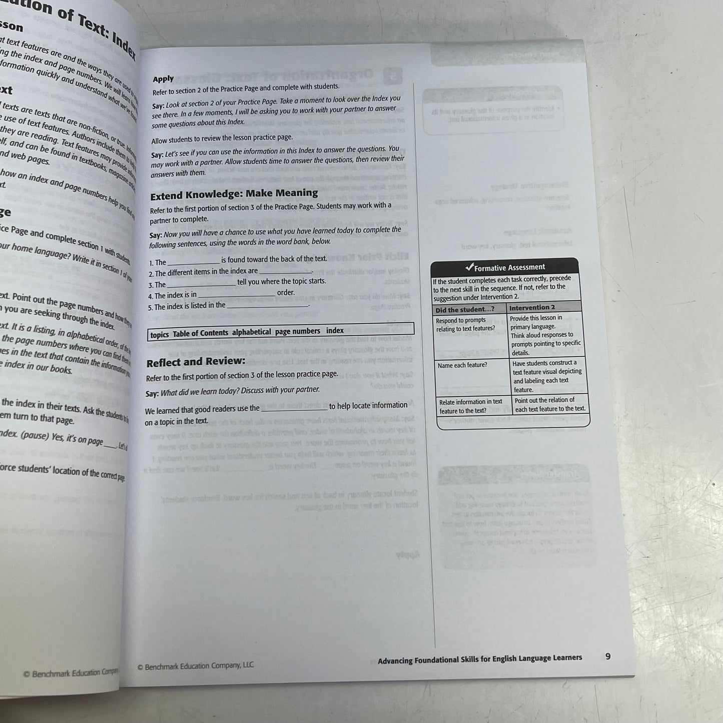 BENCHMARK Advancing Foundational Skills For English Learners Gr 6 Paperback Book