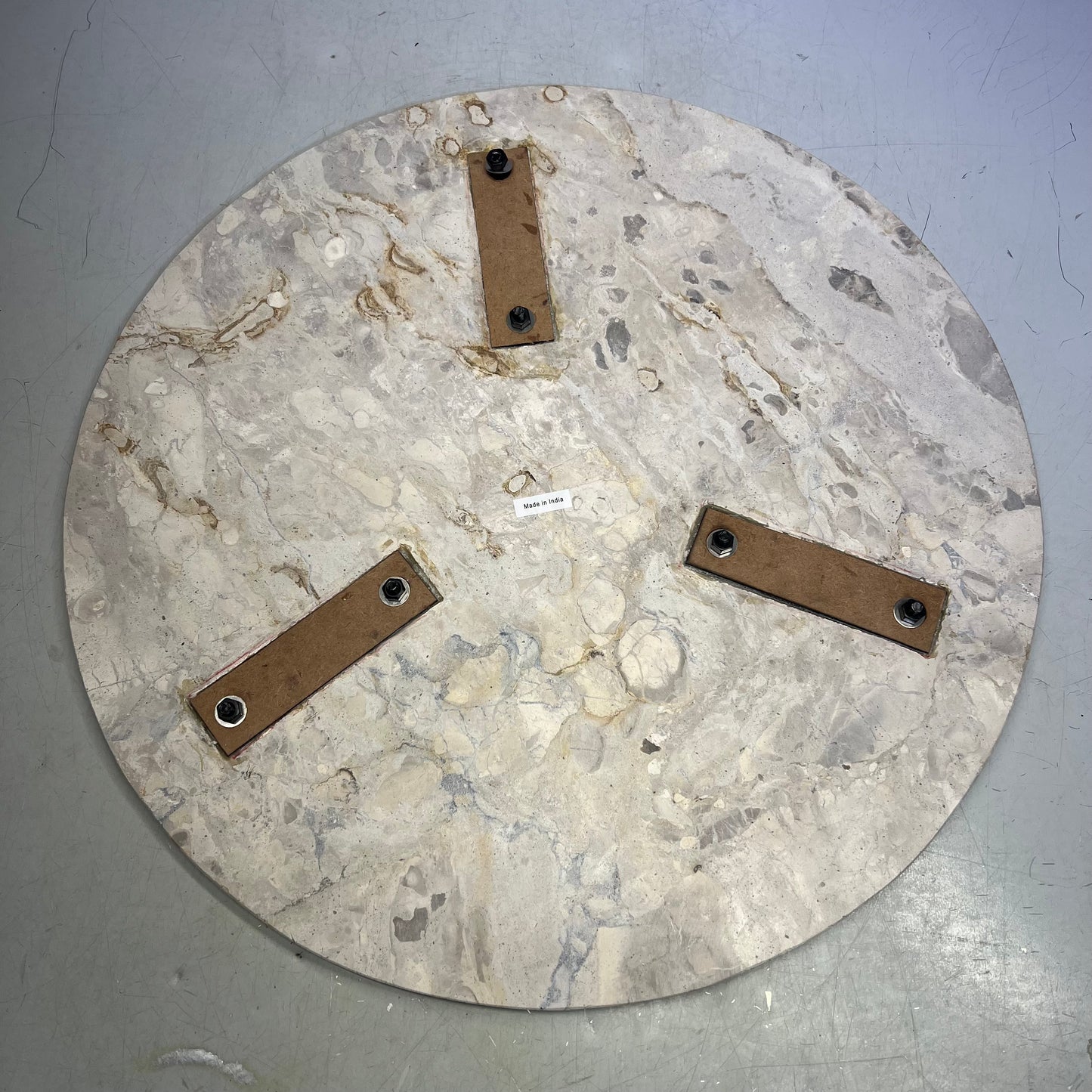 ZA@ CREATIVE CO-OP Round Table Top (NO LEGS) 24" Dia Creme/White