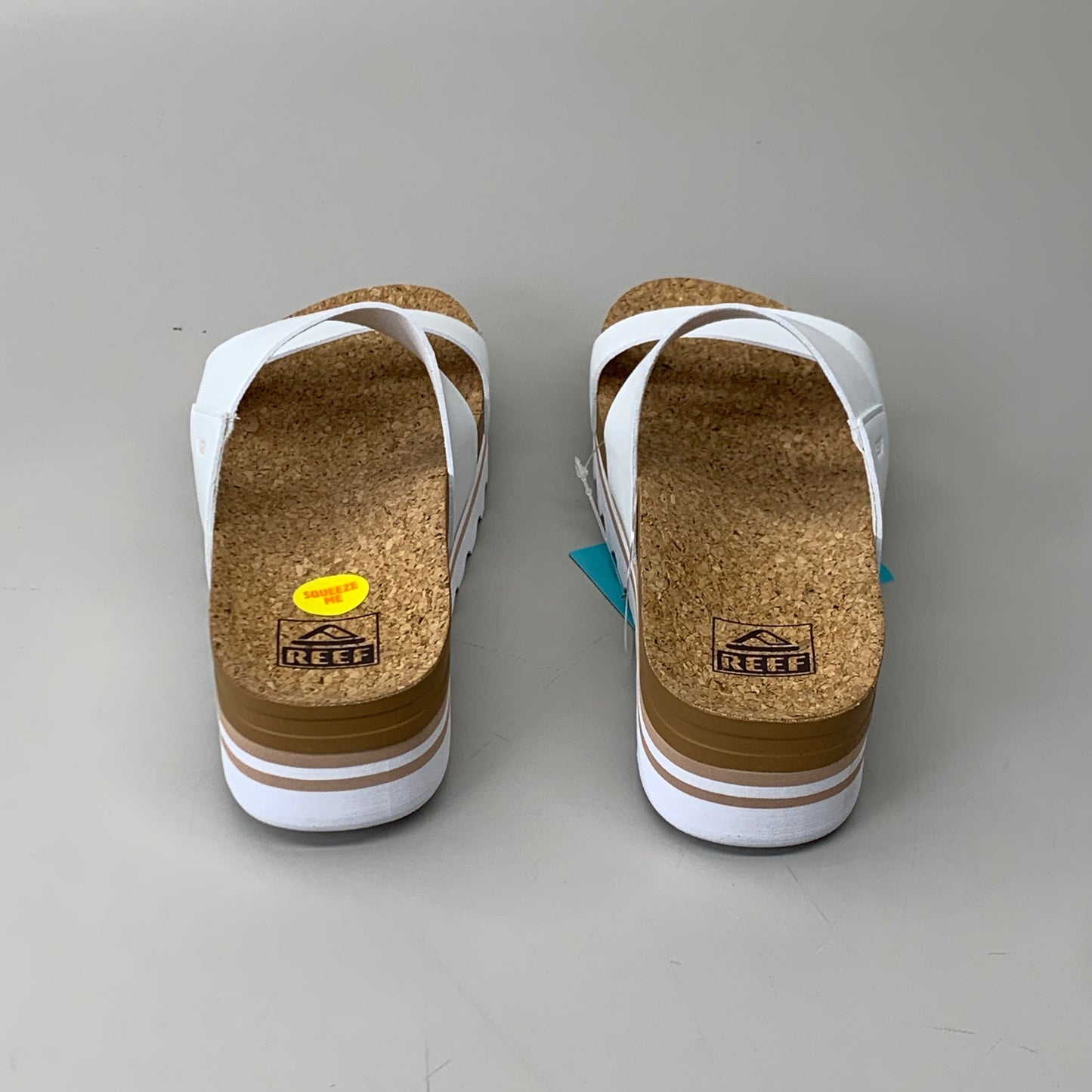 REEF Cushion Bounce Vista Hi Platform Sandal Shoes Womens Sz 7 Cloud White RF0A3YP5CLD