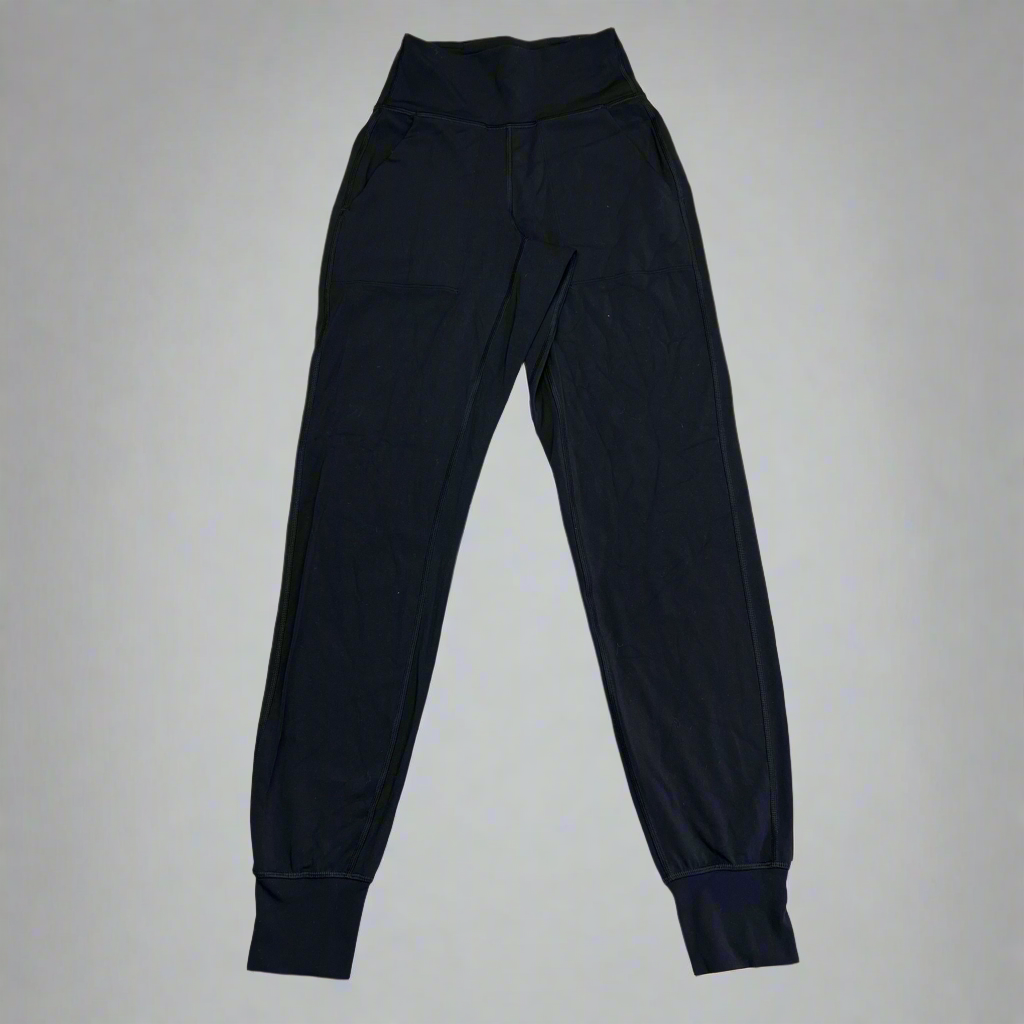 LULULEMON Butter Soft High Rise Cuffed Leggings Women's Sz 0 Black (Pre-Owned)