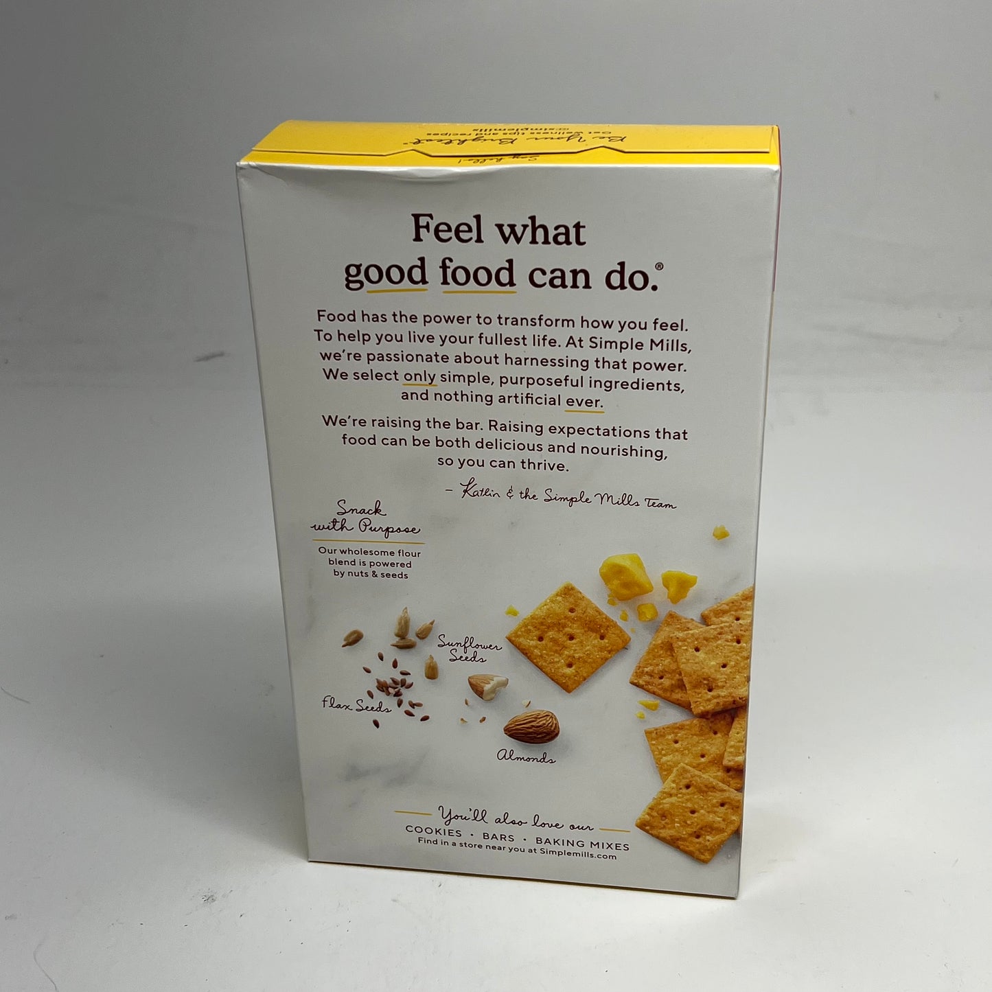 ZA@ SIMPLE MILLS (6 PACK) Farmhouse Cheddar Almond Flour Crackers Family Size 7oz BB 10/26