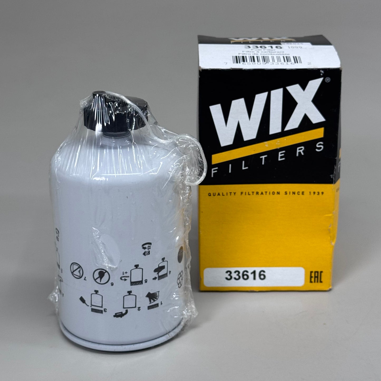 WIX FILTERS Fuel/Water Separator Filters 4 Micron Rate Cellulose Material 33616