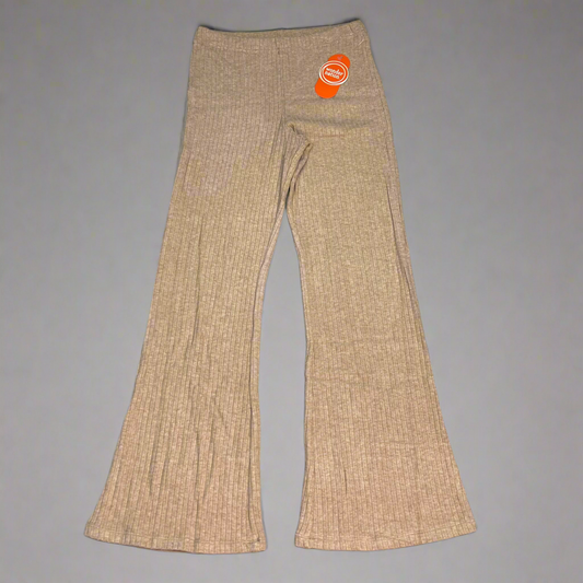 ZA@ WONDER NATION Twin Rib Bottoms Flare Pants Girl Sz M (7-8) Dark Latte Heather