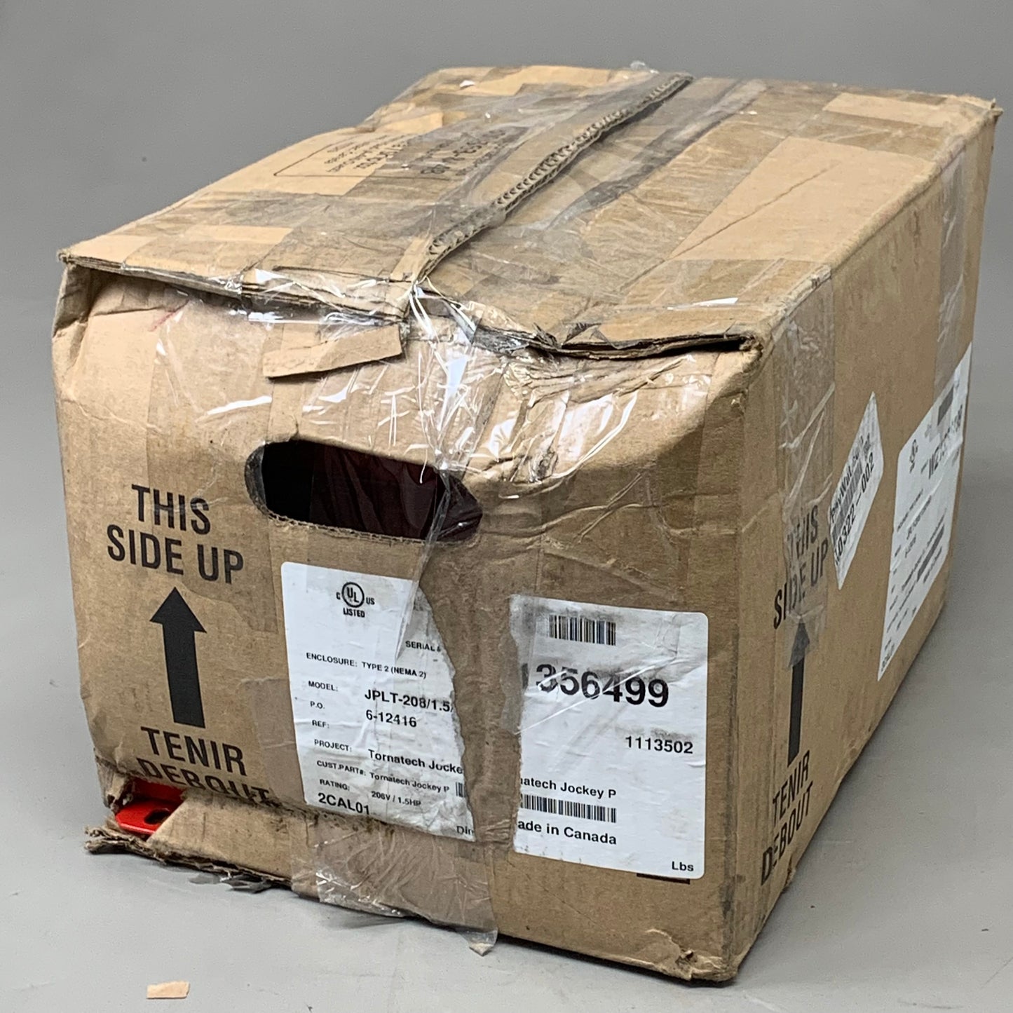 TORNATECH Jockey Pump Controller 12"x9" As-is (see images) Red JPLT-208/1.5/3/60