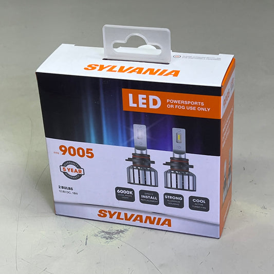 SYLVANIA (2 PACK)LED Fog & Powersports Bulb 12.8V DC 6000K Cool White 9005SL.BX2