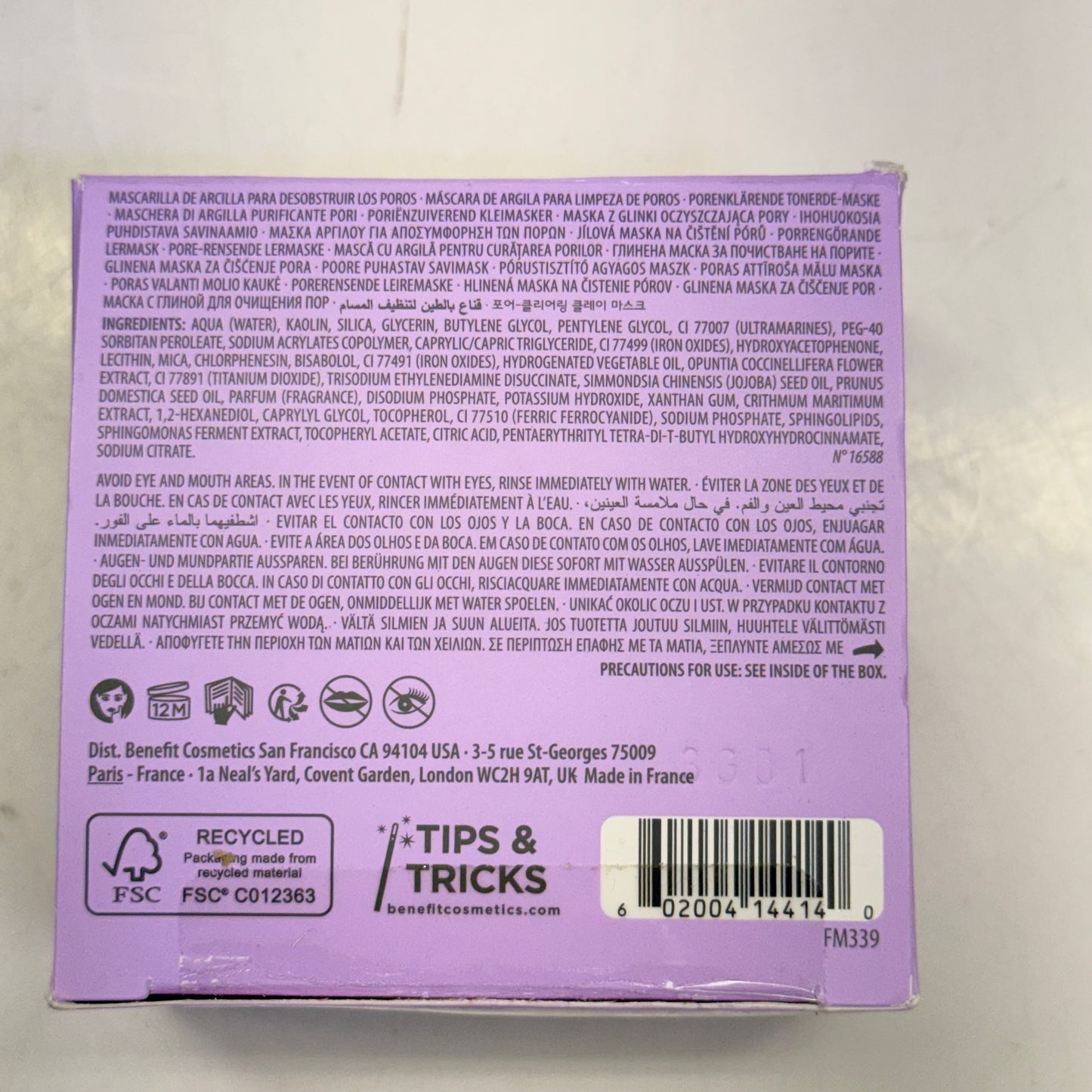 ZA@ BENEFIT The Porefessional Deep Retreat Kit - 2 Clay Mask & 1 Mask Wand D