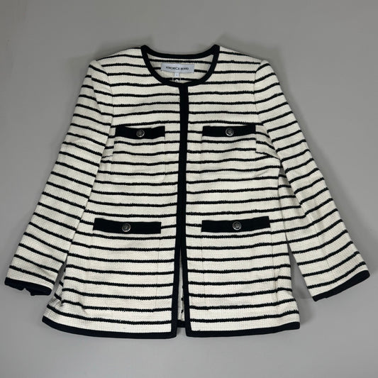 VERONICA BEARD Women's Foster Dickey Jacket Sz-8 Ivory/Black 2406TW7410717