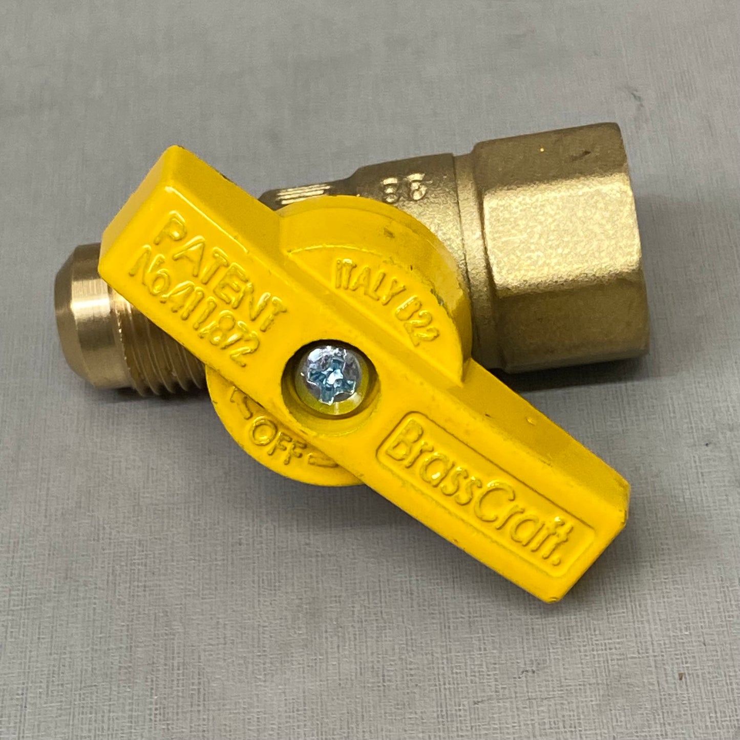 BRASSCRAFT (2 Pack) Gas Ball Valve 1/2" O.D. Flare X 1/2" F.I.P Yellow TBV8-8