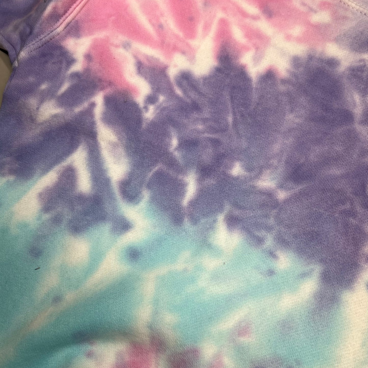 COLORTONE Sweat Shirt Crop Top Tie Dye Hoodie Women's Sz M Cotton Candy 8333