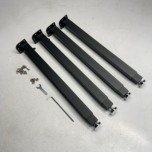 ZA@ NATIONAL PUBLIC SEATING (SET OF 4) Steel Leg Set Adjustable Black STIHL-S10