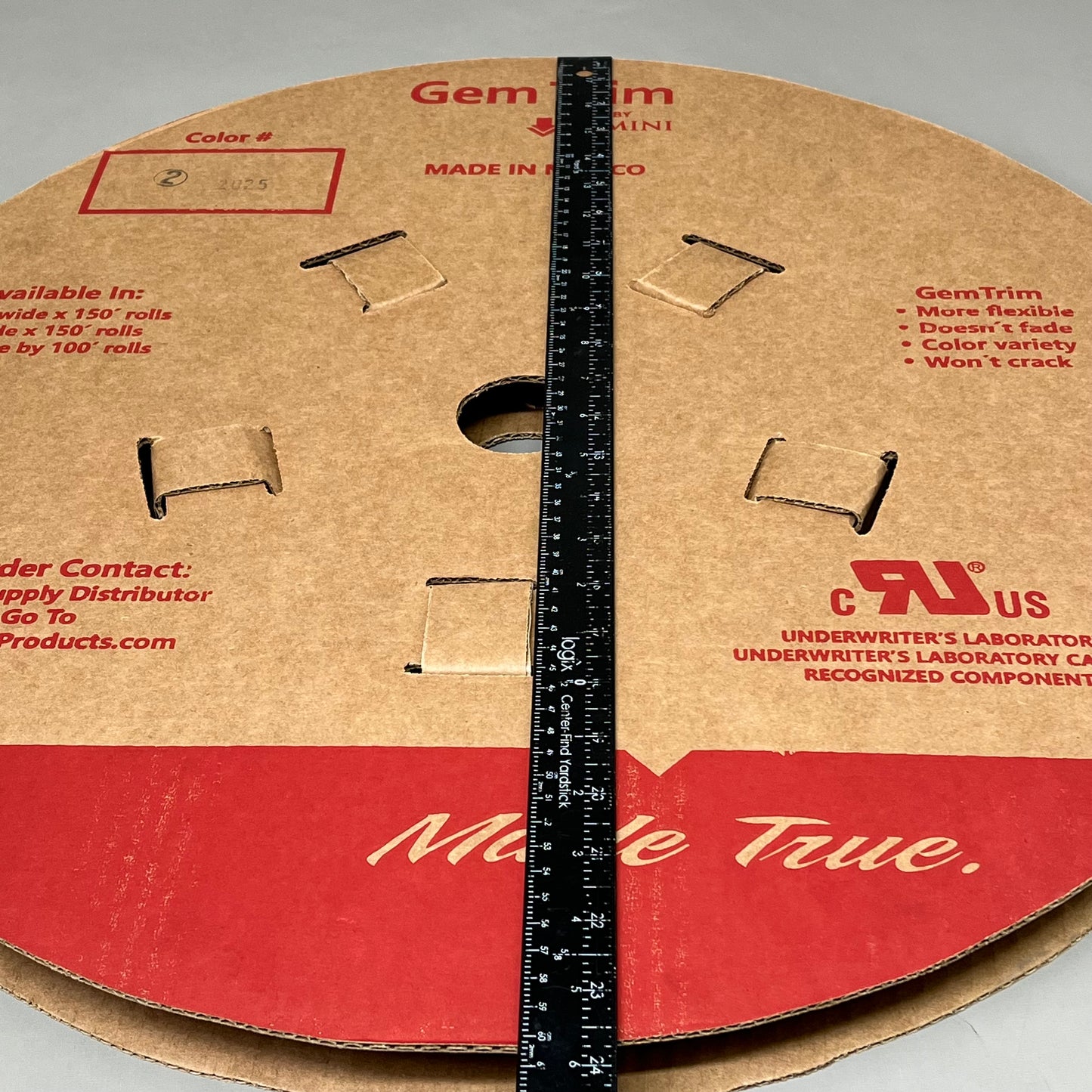 GEMINI Gem Trim Cap Increased Flexibility Easy Bond 3/4"w x 150' #2025 Black