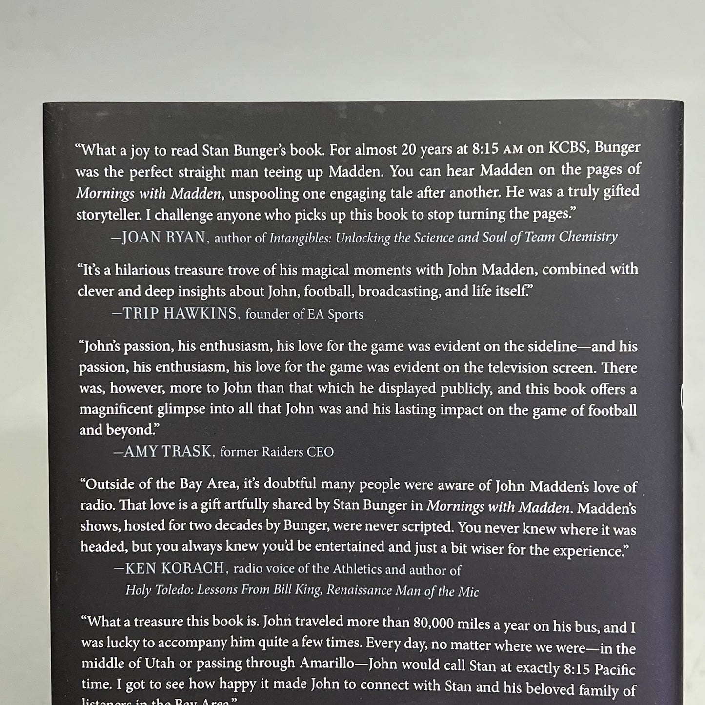 MORNINGS WITH MADDEN My Radio Life W/An American Legend By Stan Bunger Hardback