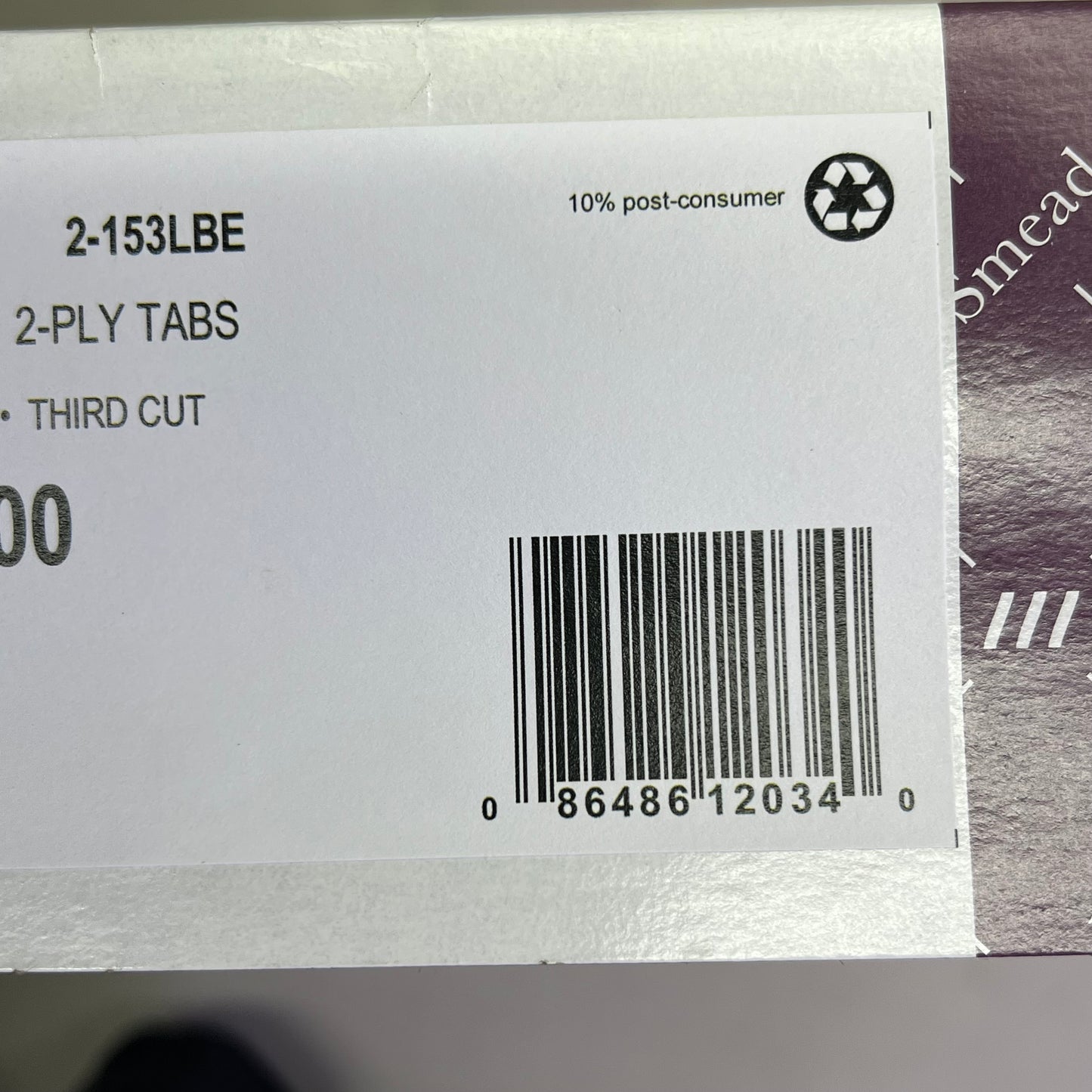 SMEAD (100 PACK) Color File Folders W/ Reinforcement Tabs 1/3 Cut Blue 12034