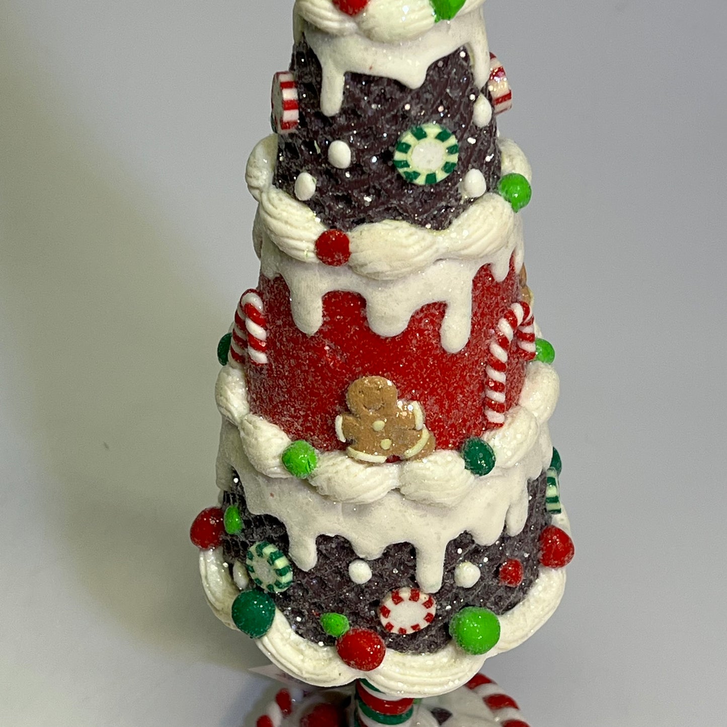 GERSON (SET OF 3) Clay Dough Holiday Candy Tree COLLECTABLES 15"x4" Multicolor
