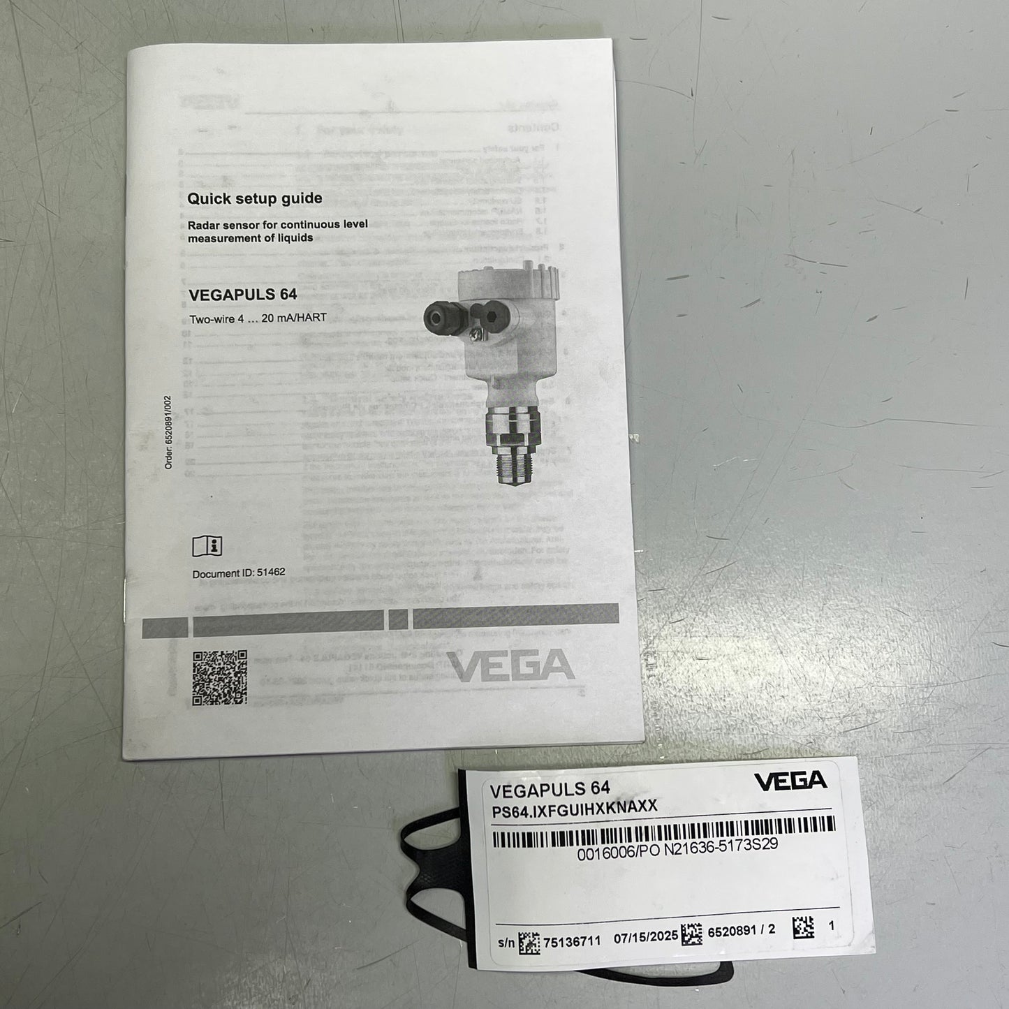 VEGA PLUS 64 Radar Sensor Precise Signal Focusing 120 db PS64.IXTTDAHXKNXXX