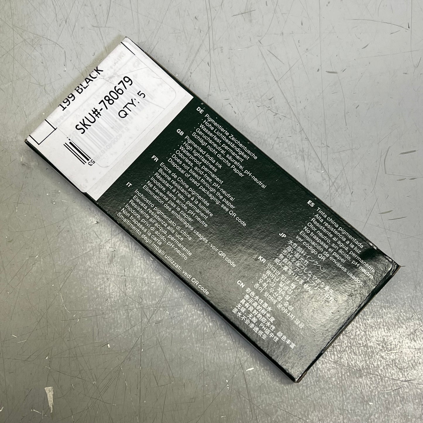 FABER-CASTELL (5 SET) PITT Fude Artist Hard Pen Pigmented India Ink 199 Black