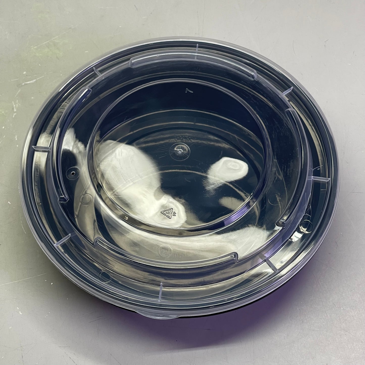 FINELINE (150 PACK) Round Container, Reform Collection 24 Oz Black & Clear 17CPRB24