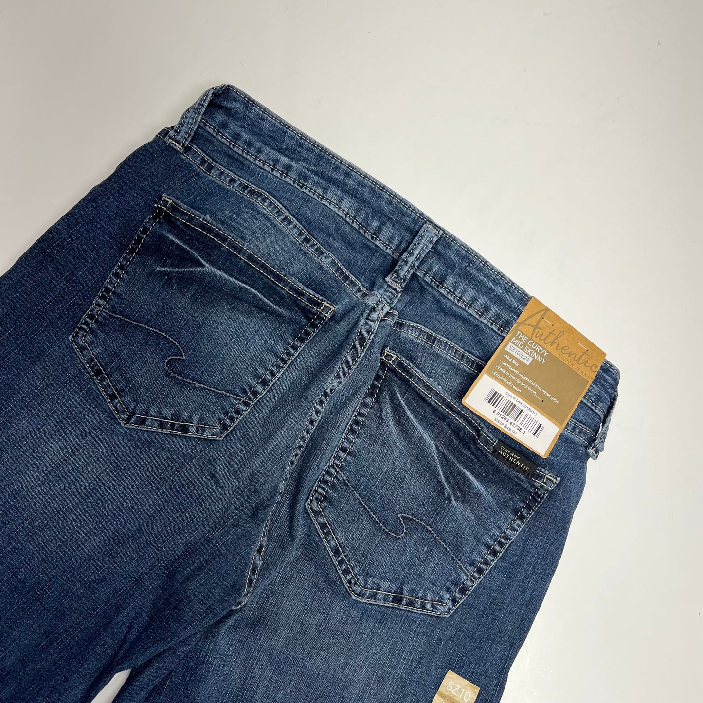 JAG The Curvy Mid Skinny Jeans Women's Sz 10/L29 Medium Wash LA93101AU312