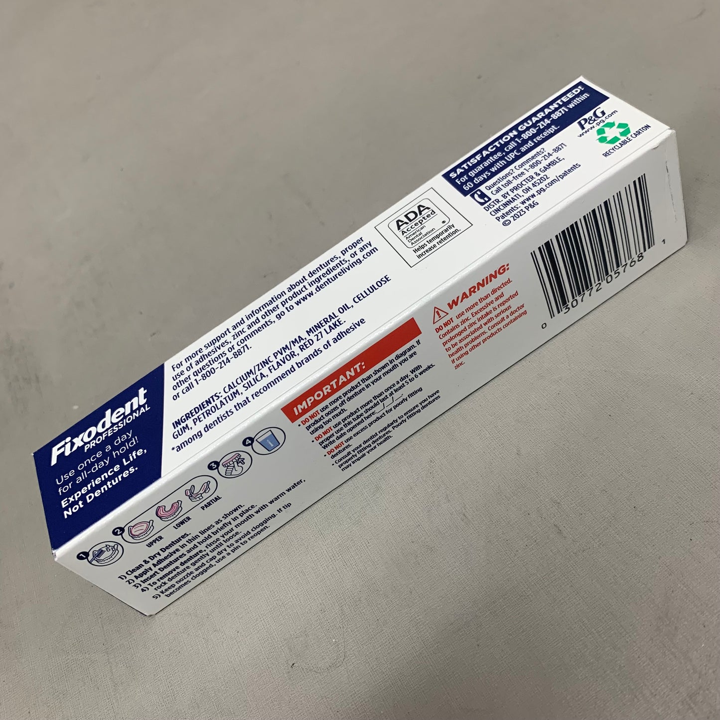 FIXODENT (3 PACK) Professional Ultimate Denture Adhesive 1.8 oz 80739660