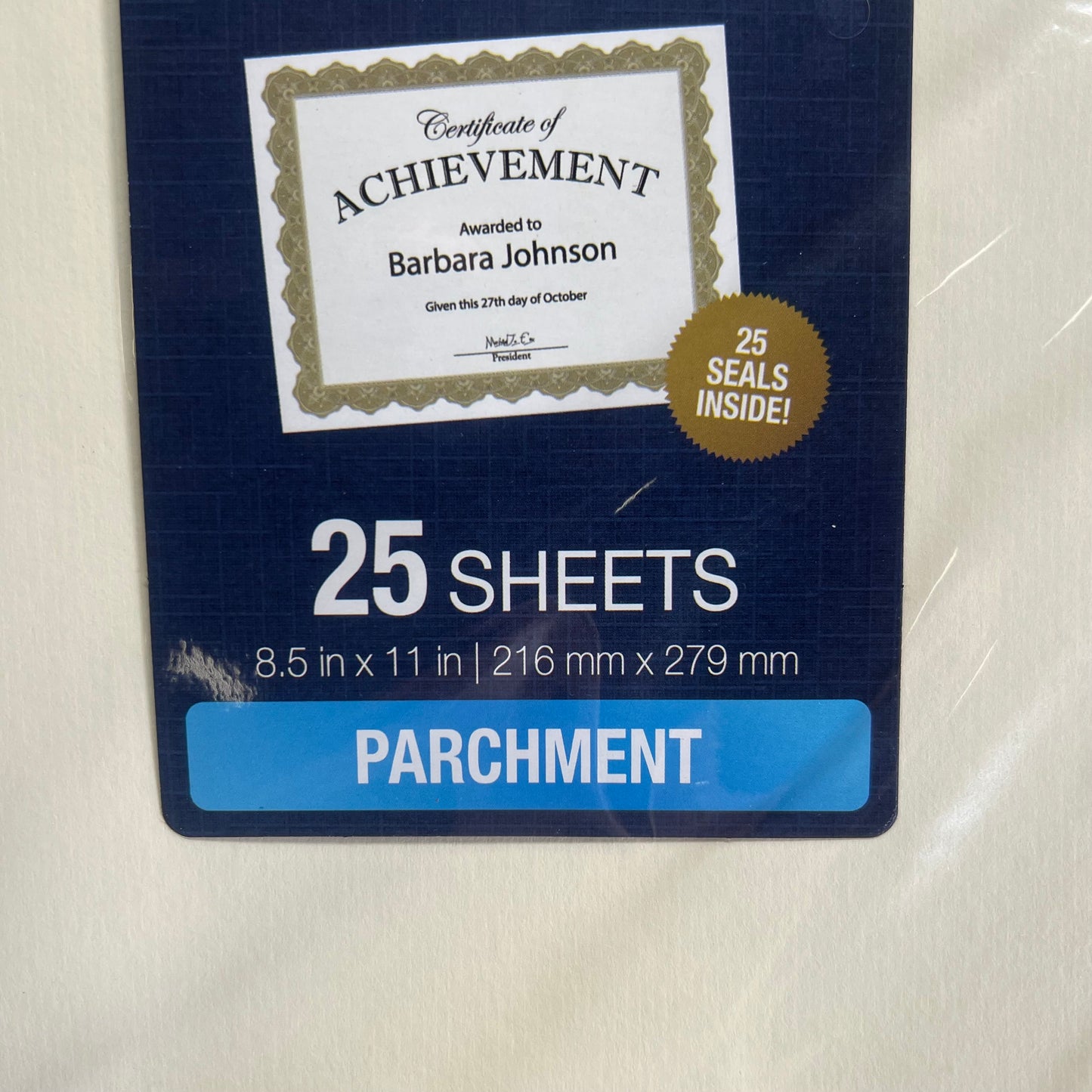 GEOGRAPHICS (4 PACK, 25 SHEETS EACH) Parchment Certificates 8.5"x11" Gold 39451