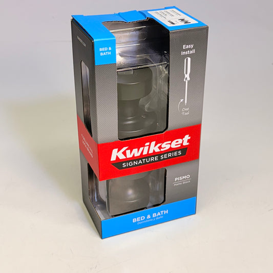 KWIKSET Signature Series Bed & Bath Microban PISMO Matte Black 97300-930