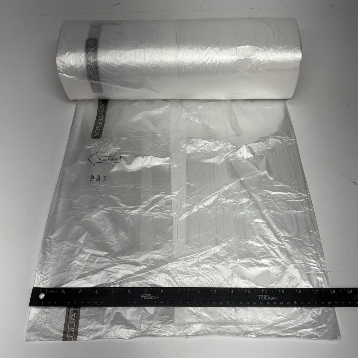 STEELCOAT High Density Painter's Plastic Sheeting Clear Sz 12' x 400'