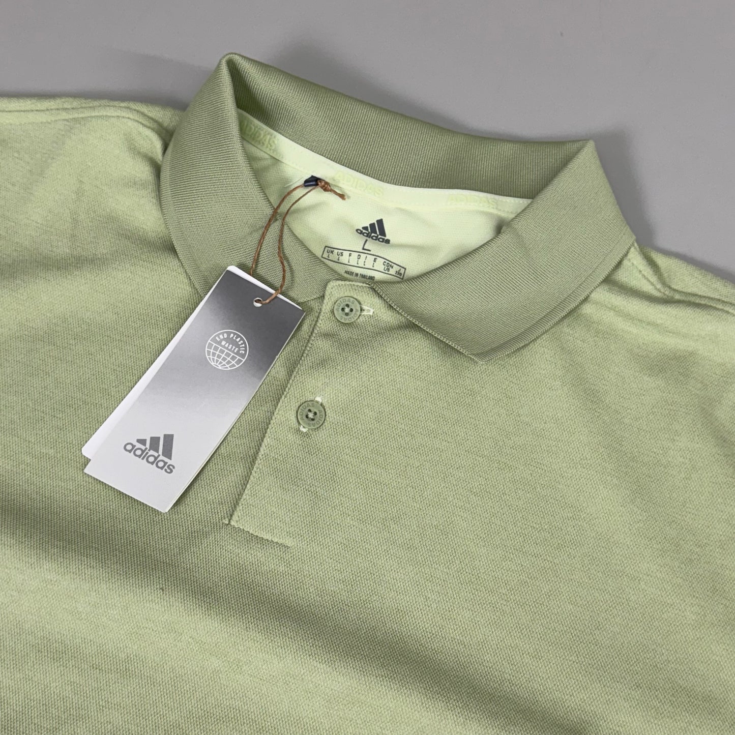 ADIDAS Men's Go-To NS Polo Golf Shirt Sz-L Magic Lime HA6155