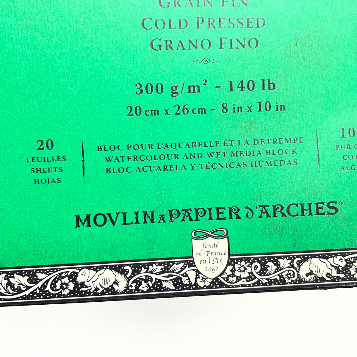 ZA@ ARCHES (2 PACK, 20 SHEETS EACH) Watercolor Block Cold Pressed  140 lb 8x10" (As-Is)