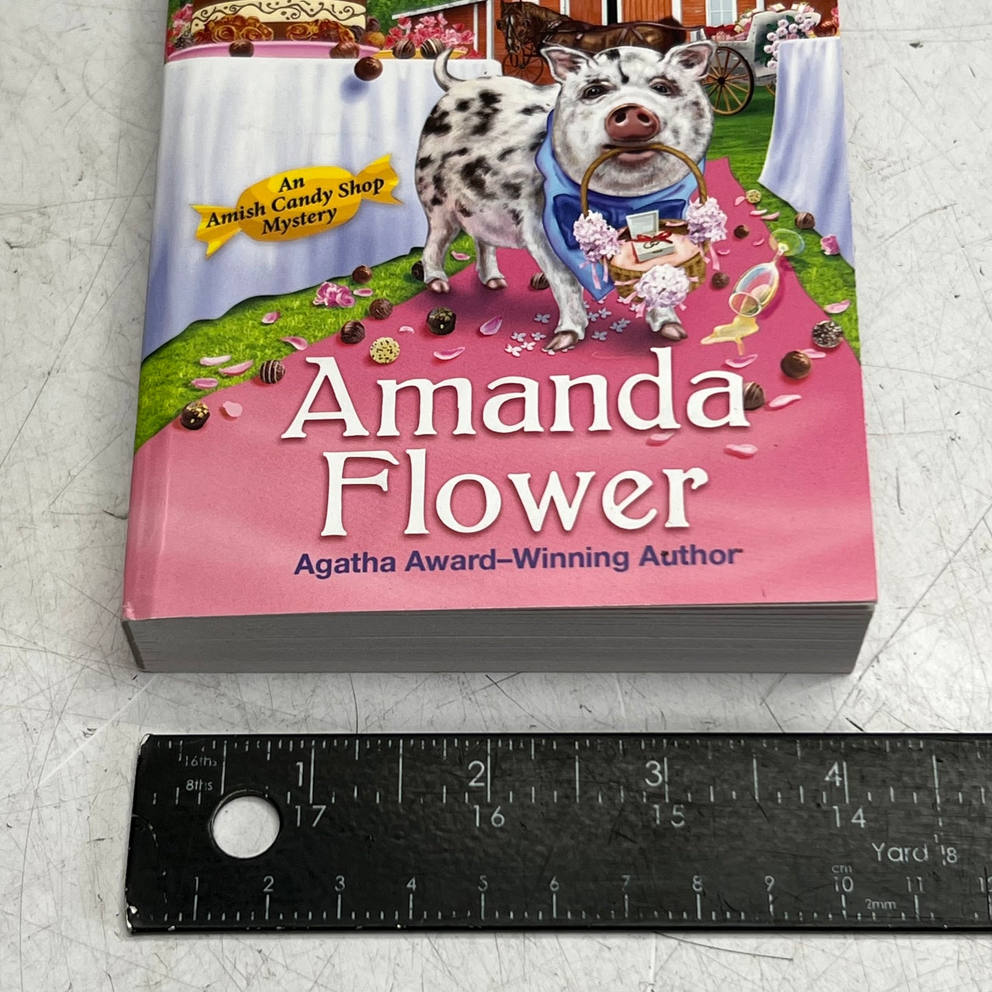 Truffle Trouble by Amanda Flower Sz 4"W x 6.8"H Pink 50999