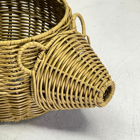 KAPLAN Early Learning Hedgehog Washable Wicker Basket 15"Lx8.5"Wx7"H Tan 37913